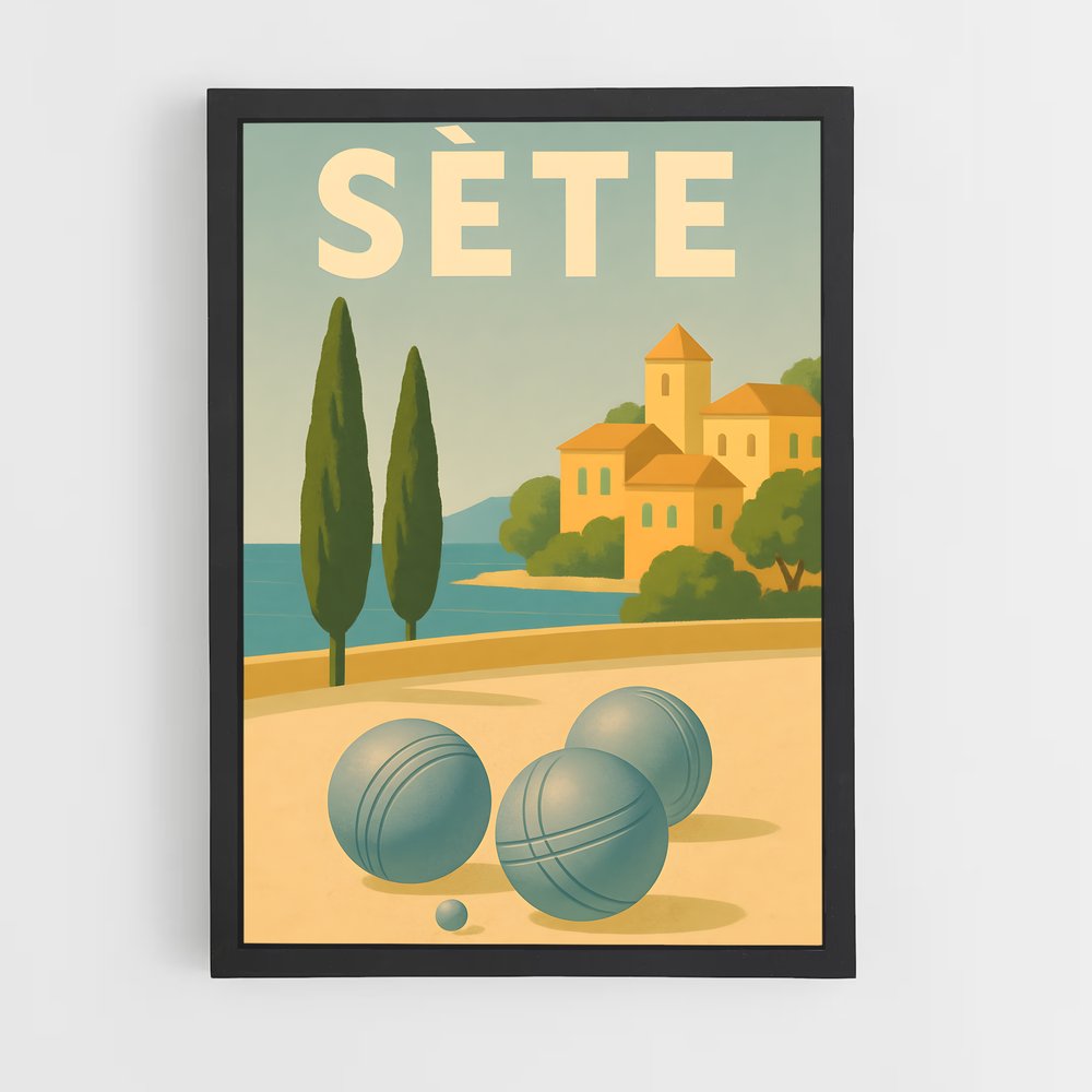 Poster Pétanque et Plage (vue 2)
